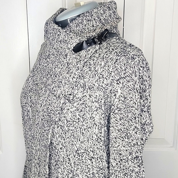 RD Style Daksha Cable Knit Cardigan wrap Style Sweater Gray Size SP - Picture 4 of 10